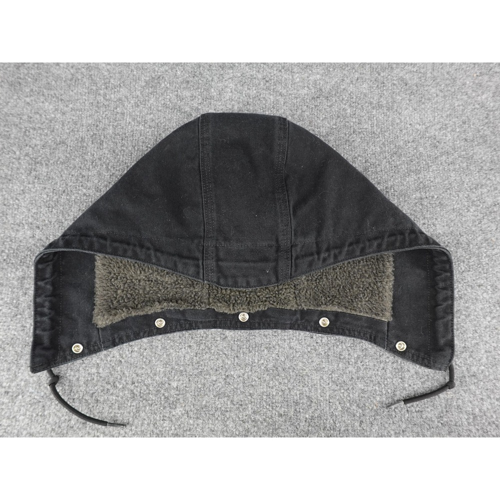 Carhartt Snap-On Hood‎ Unisex OS Black Sherpa Lined Cotton Duck Canvas